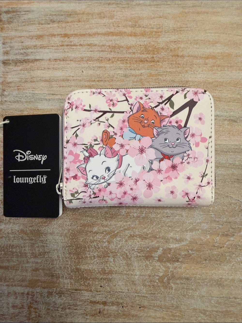 Loungefly Disney Aristocats Pink Floral Zip Wallet
